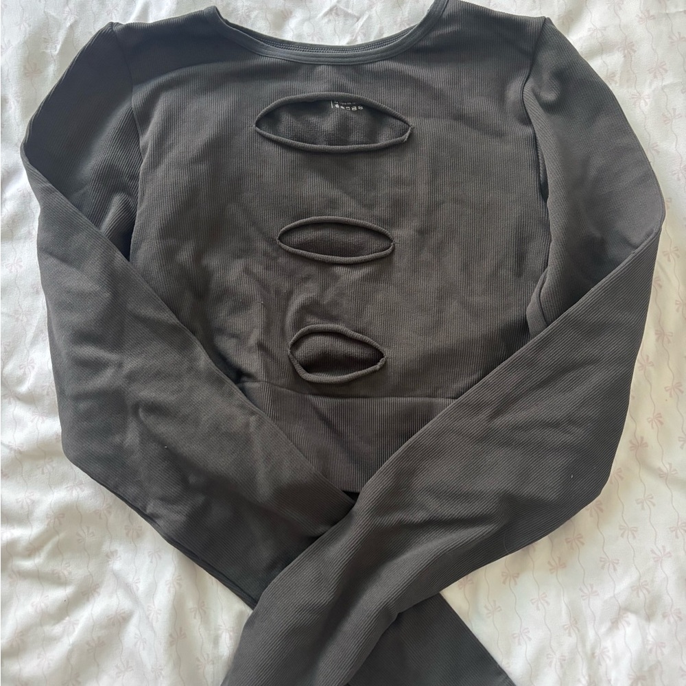 Stylish Black Cut-Out Women's Top